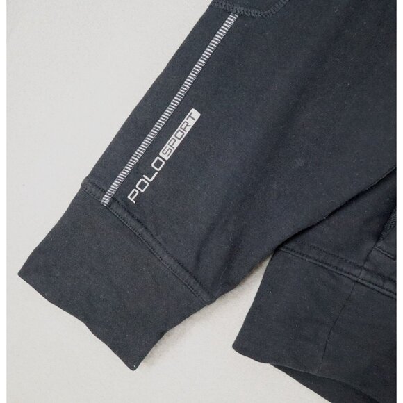 Polo Ralph Lauren Sport Black Full Zip Athletic Performance Hoodie Sz L Logo - Picture 4 of 9